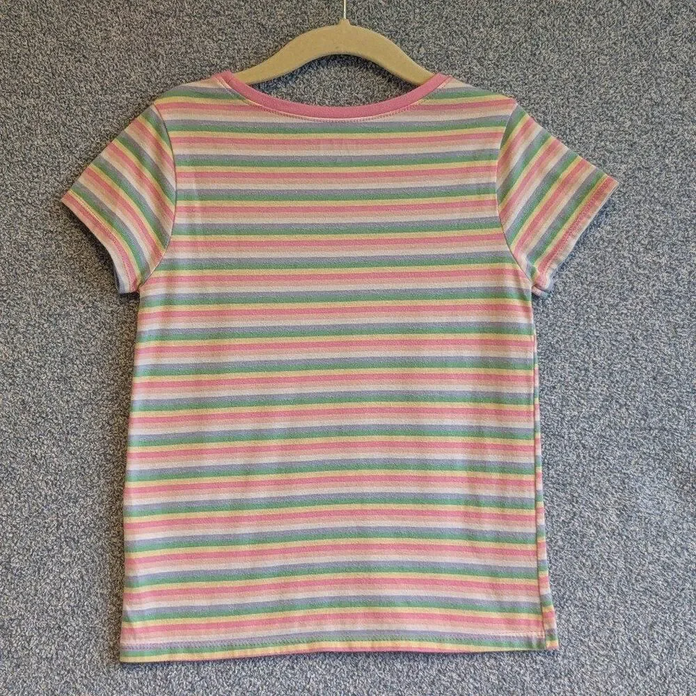 Garanimals Girls Size 5T Pastel Pink Rainbow Play Short Sleeve Shirt